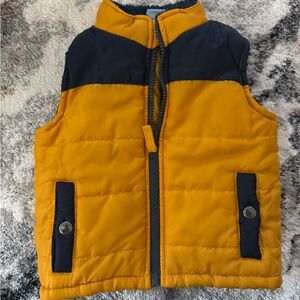 18M Yellow and Blue Puffer Vest